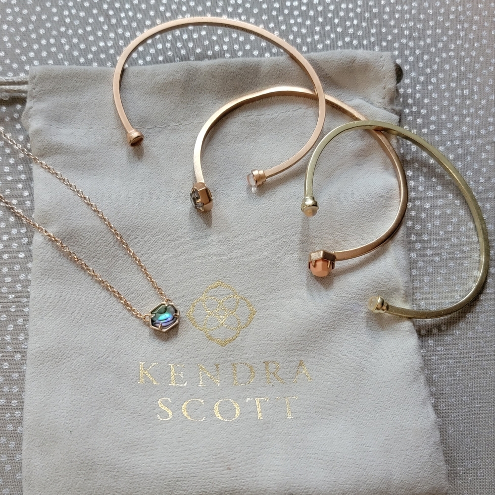 Kendra Scott necklace and bracelets